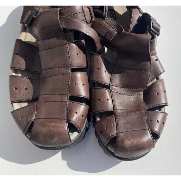 Teva Brown leather Sandals Gaine Men’s sz 12 style 6556 Sport Sandals - Picture 3 of 15
